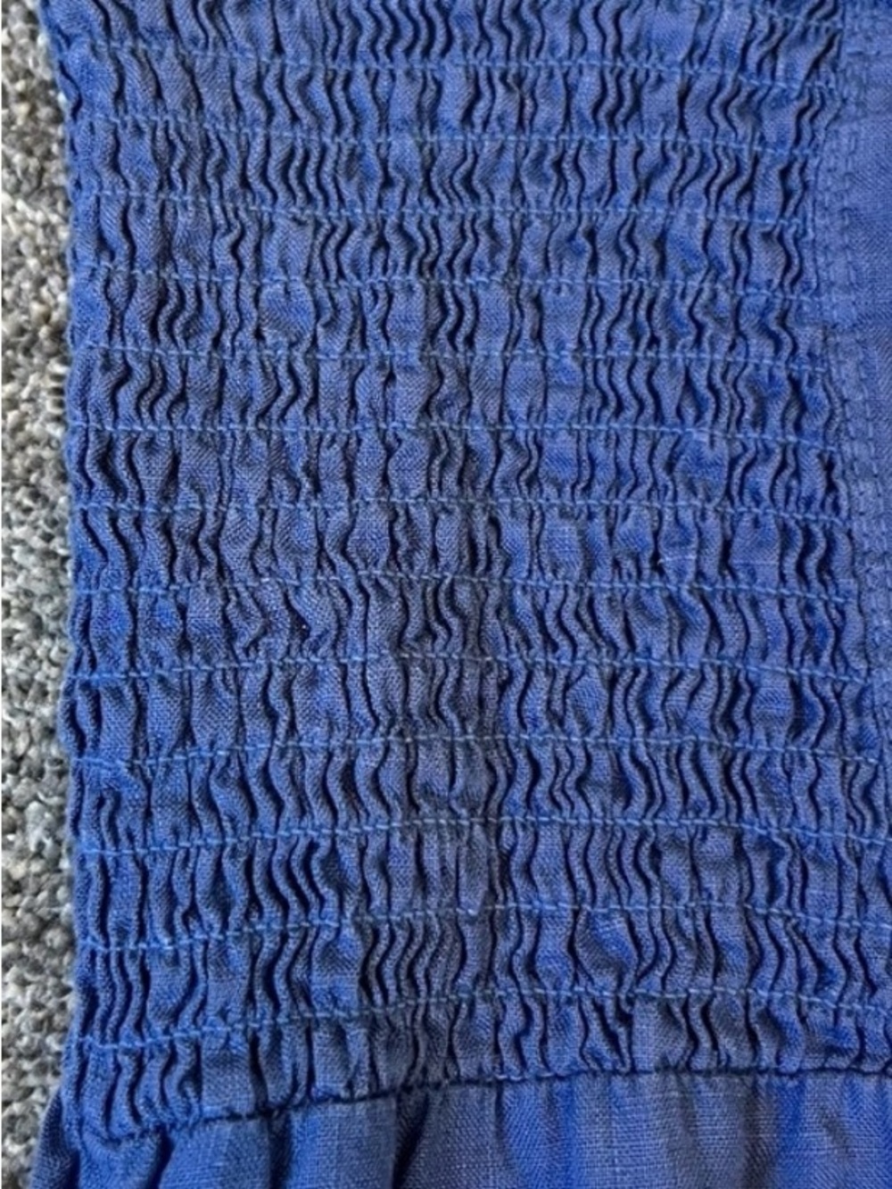 XCVI Wide-Leg Smocked Waist Pants in Denim Blue - Picture 4 of 6